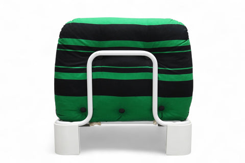 Rear angle showing backrest contour and joinery detail