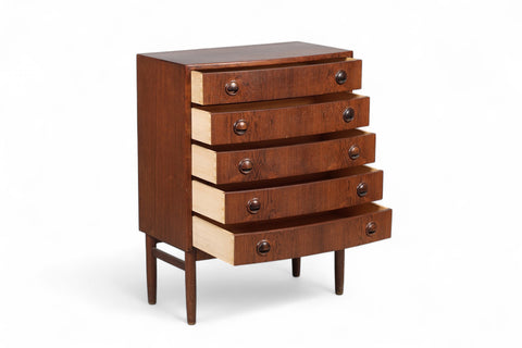 KAI KRISTIANSEN BOW FRONT ROSEWOOD HALLWAY CHEST
