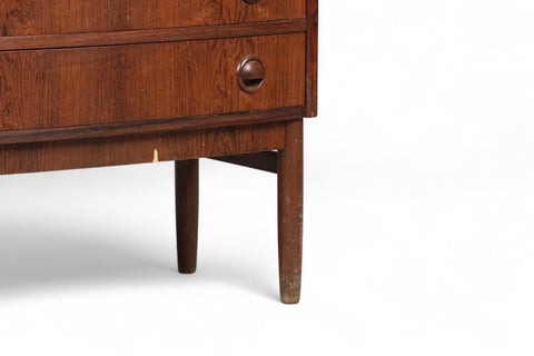 KAI KRISTIANSEN BOW FRONT ROSEWOOD HALLWAY CHEST