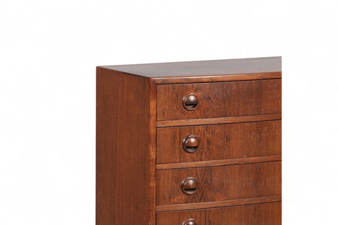 KAI KRISTIANSEN BOW FRONT ROSEWOOD HALLWAY CHEST
