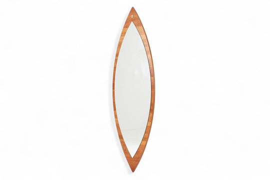 TEARDROP MID CENTURY WALL MIRROR IN TEAK