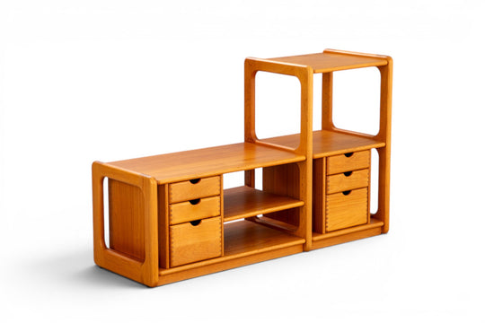 1960s HI-FI RECORD SHELF IN SOLID TEAK