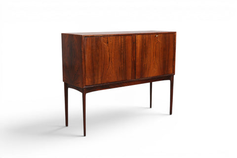 Rare 1960s Norwegian rotating rosewood bar cabinet by Sola Møbelfabrik — mid century modern