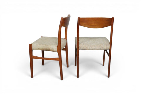 Side profile of Glyngøre Stølefabrik Danish teak dining chair 1960s mid century modern