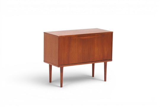 SMALL DROP FRONT CABINET IN TEAK BY LYBY MØBLER