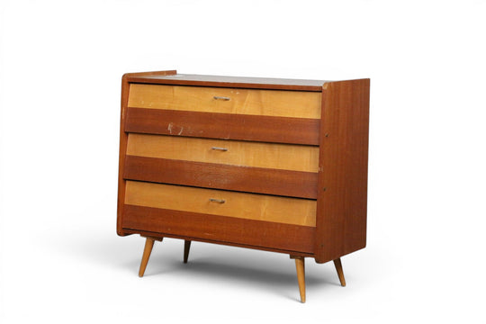 1950s BEECH + TEAK SWEDISH SHOE CABINET