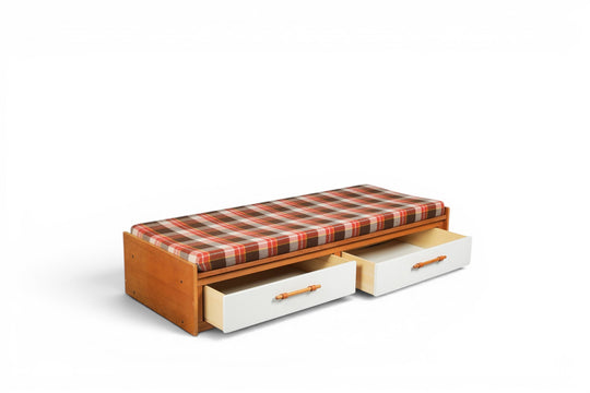 1960s DANISH DAYBED IN OAK WITH STORAGE DRAWERS