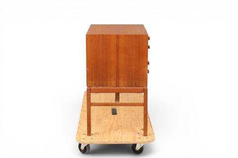Full view of Casino telephone bench in teak by Engström and Myrstrand for Tingströms