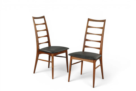 Back view showing ladderback detail on Niels Koefoed Lis rosewood chair