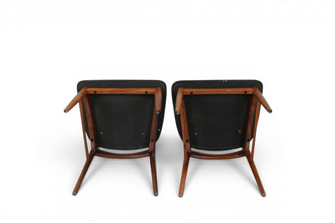 Koefoeds Hornslet Møbelfabrik label on Niels Koefoed Lis rosewood dining chair