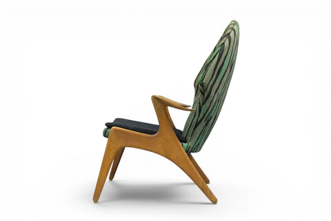 three-quarter view - 1950s Danish mid century modern lounge chair