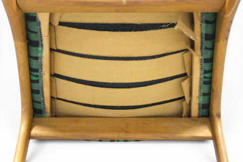 detail of wool upholstery texture - 1950s Danish mid century modern lounge chair