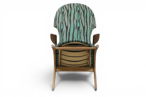 seat cushion detail - 1950s Danish mid century modern lounge chair