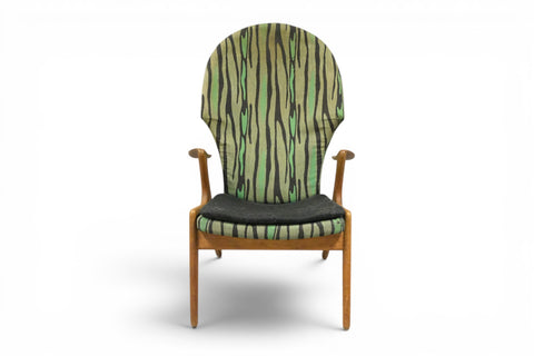 highback detail view - 1950s Danish mid century modern lounge chair