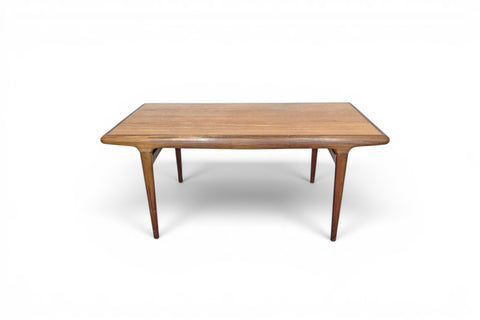 front view - 1950s Danish mid century teak dining table