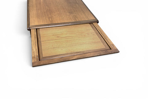 extended with leaves - 1950s Danish mid century teak dining table