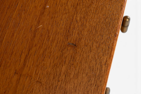 open shelving detail - 1960s Swedish mid century teak bookcase