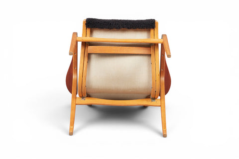 Lamino lounge chair and ottoman - styled room setting view