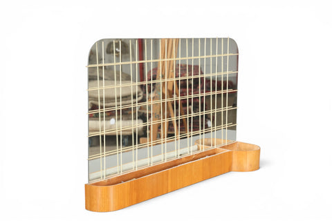 Mirror console shelf side profile detail - Swedish 20th century mid century modern
