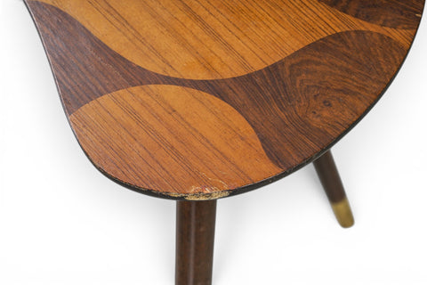 Björkås Möbelfabrik side table side view - 1950s Swedish mid century modern