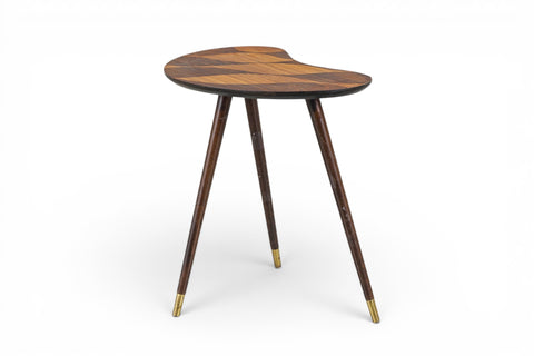 Side table brass accent detail - 1950s Swedish mid century
