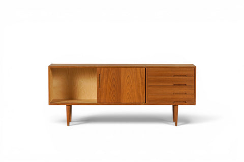 Troeds teak sideboard door detail - 1960s Swedish mid century modern