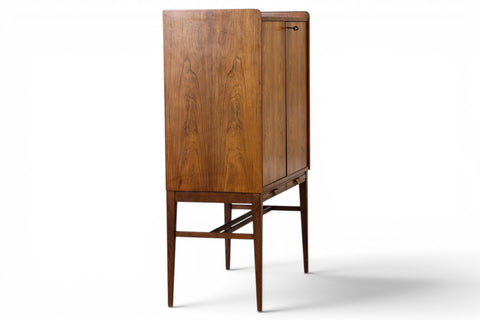 Rosewood cabinet top surface detail - 1960s Swedish mid century modern