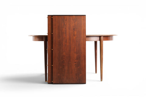 Oval rosewood dining table base and legs detail - 1960s Danish mid century modern