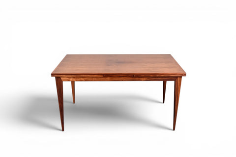 Niels Otto Møller rosewood dining table extended with leaves - 1960s Danish mid century modern