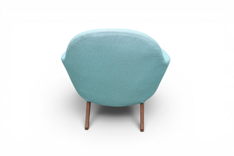 Kurt Østervig attributed teak armchair angled view - 1950s Danish mid century modern