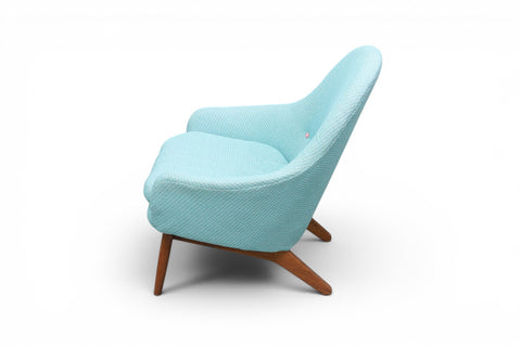Kurt Østervig attributed teak armchair side profile - 1950s Danish mid century modern
