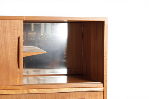 Teak sideboard lower doors detail - 1960s Danish mid century modern