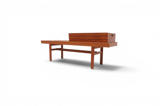 OLAV LAUPSA NORWEGIAN "MULTIFLEX" TEAK PLANT STAND / BENCH BY SOLA MÖBLER