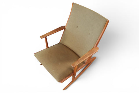 Model 97 rocking chair angled view - mid century modern Danish