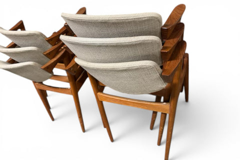 SET OF SIX KAI KRISTIANSEN MODEL 42 DINING CHAIRS IN TEAK