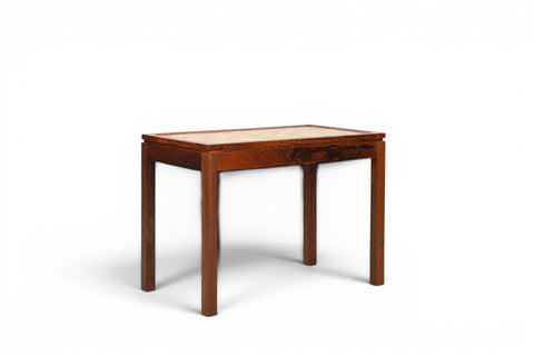 Danish modern rosewood side table side profile - 1960s-70s Danish mid century modern