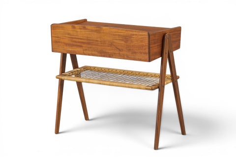 Søren Rasmussen double hallway chest open interior - 1960s Danish mid century modern