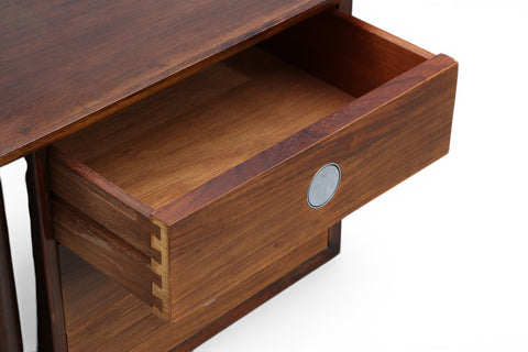 Rear view of Danish rosewood desk - 1960s Denmark mid century modern
