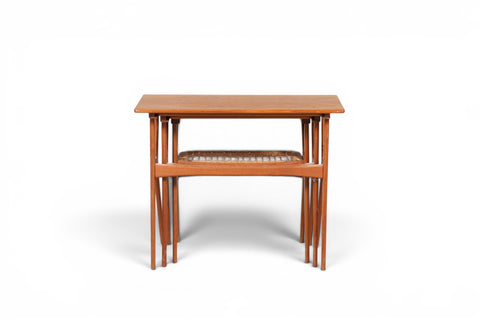 Rear and side profile of teak four-drawer chest - mid-20th century Swedish modern