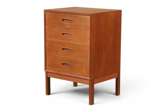 SET OF ERLING TORVITS ATOMIC LEG TEAK + CANE NESTING TABLES