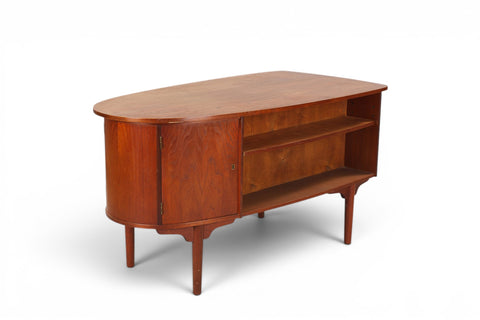 Tapered leg detail of teak desk - 1950s-60s Danish modern