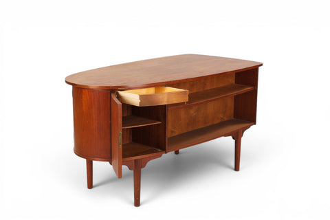 Rear view of atomic bullet desk - 1950s-60s Danish modern