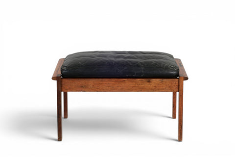 Rear view of Capella armchair frame - 1950s-60s Danish rosewood leather