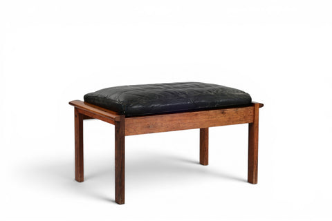 Armrest and leg joinery detail - 1950s-60s Danish rosewood leather