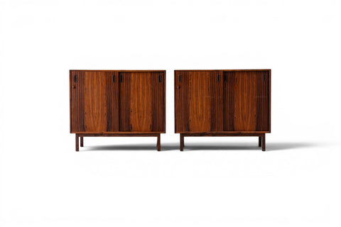 Pair of Danish cupboards in rosewood, front view