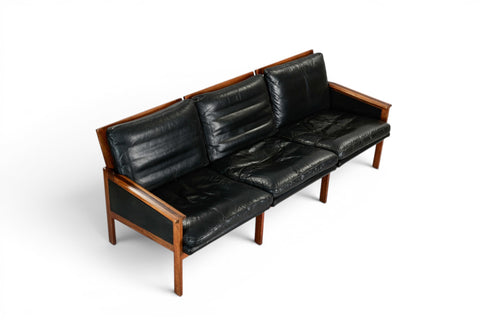 Rear view of Illum Wikkelsø Capella sofa — 1950s-60s Danish modern