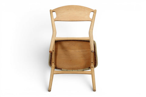 Rear view of Helge Sibast dining chair — 1950s Danish modern