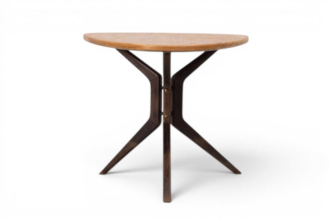 Top view of Model 775 wedge teak side table — 1950s Swedish modern