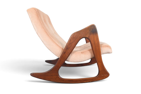 Vintage Adrian Pearsall Model 812 organic walnut rocking chair, 1960s, view 2