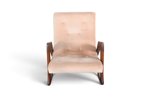 Vintage Adrian Pearsall Model 812 organic walnut rocking chair, 1960s, view 8